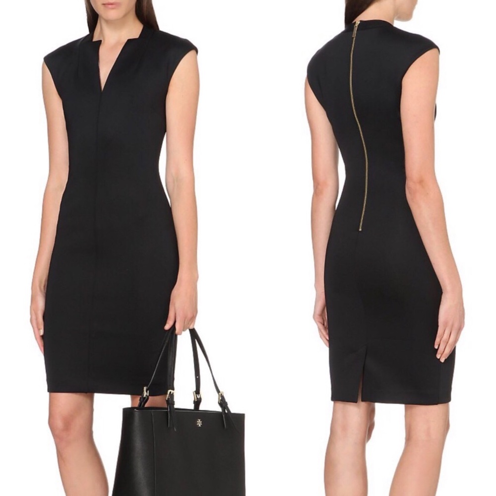 Ted Baker Chayad Neoprene Suit Dress-Black